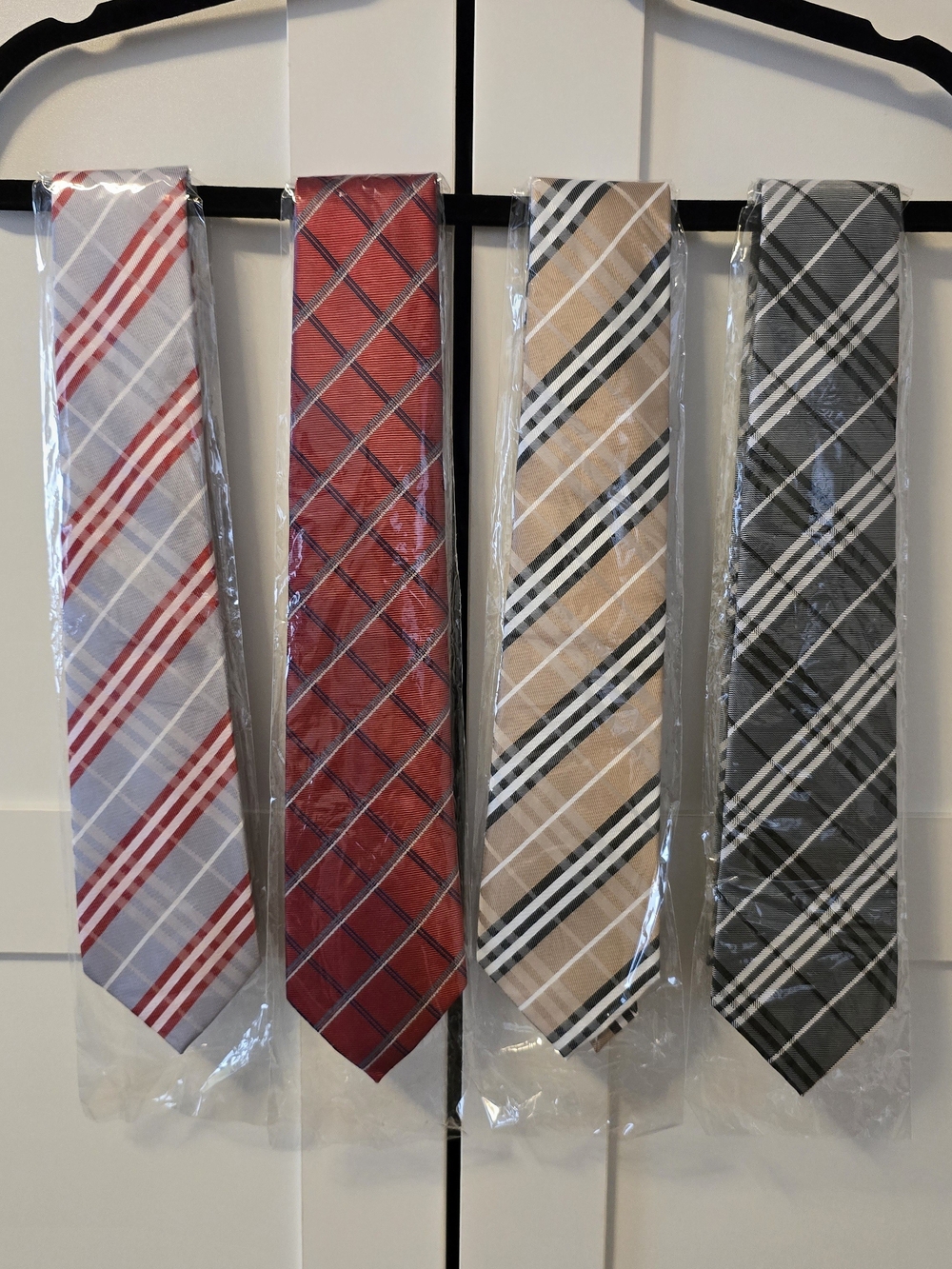 YanLen Men's Tie Plaid Neckties Classic Business Formal - Set Of 4 New